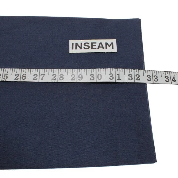 Meyer NWT Dress Pants Size 29 (Stocky US 44) Bonn In Solid Blue Polyester Blend